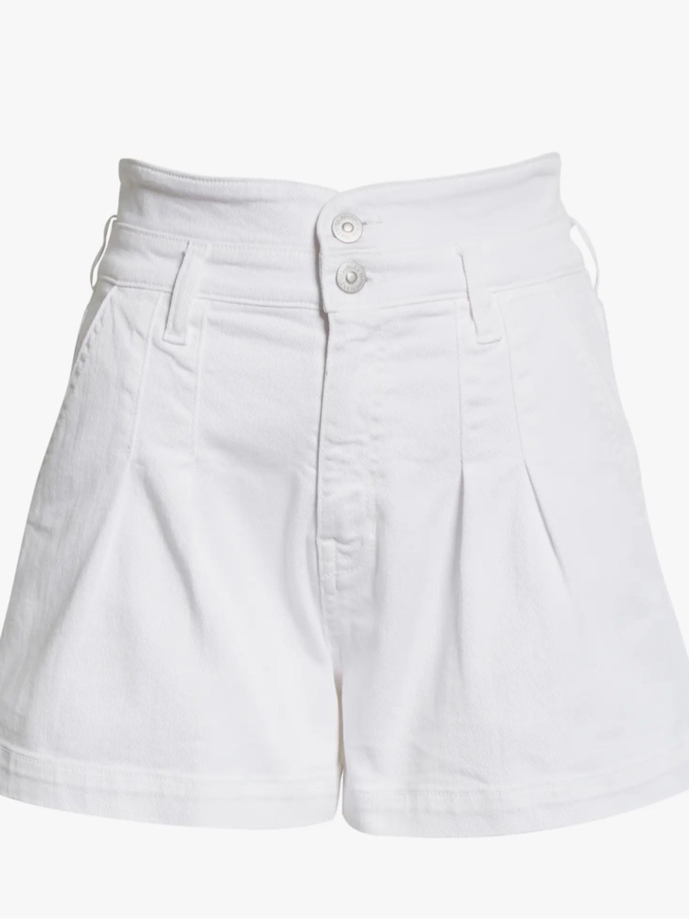 Veronica Beard White High-Rise Pleated Shorts - Size 25